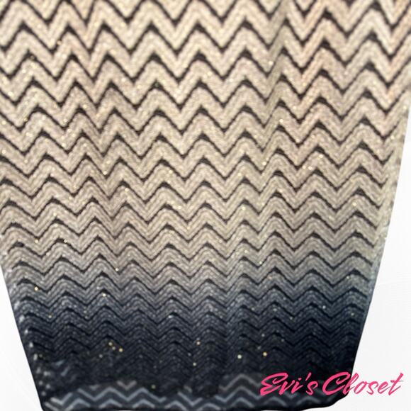 NW Night Way Vintage Sparkling Sequins Chevron Midi Dress Low Back Lining Sz 14W - Picture 7 of 13